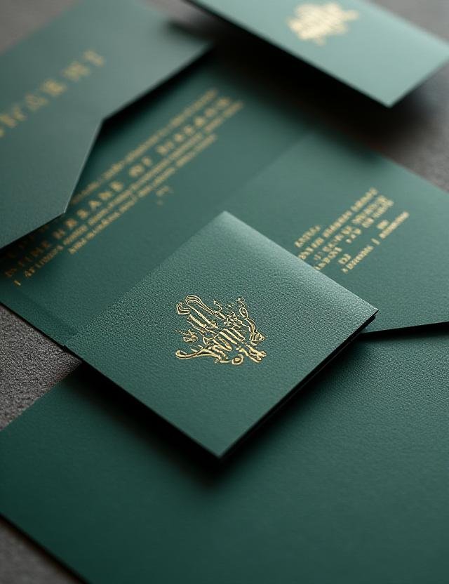 Complete stationery set for a luxury boutique